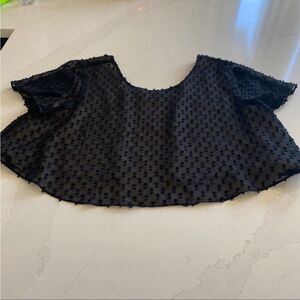 Wildfox medium black crop top open back